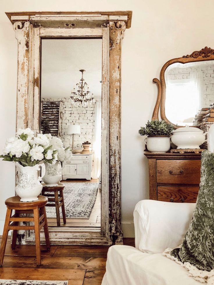 Luxurious Mirrored Dresser with Warm Accents
