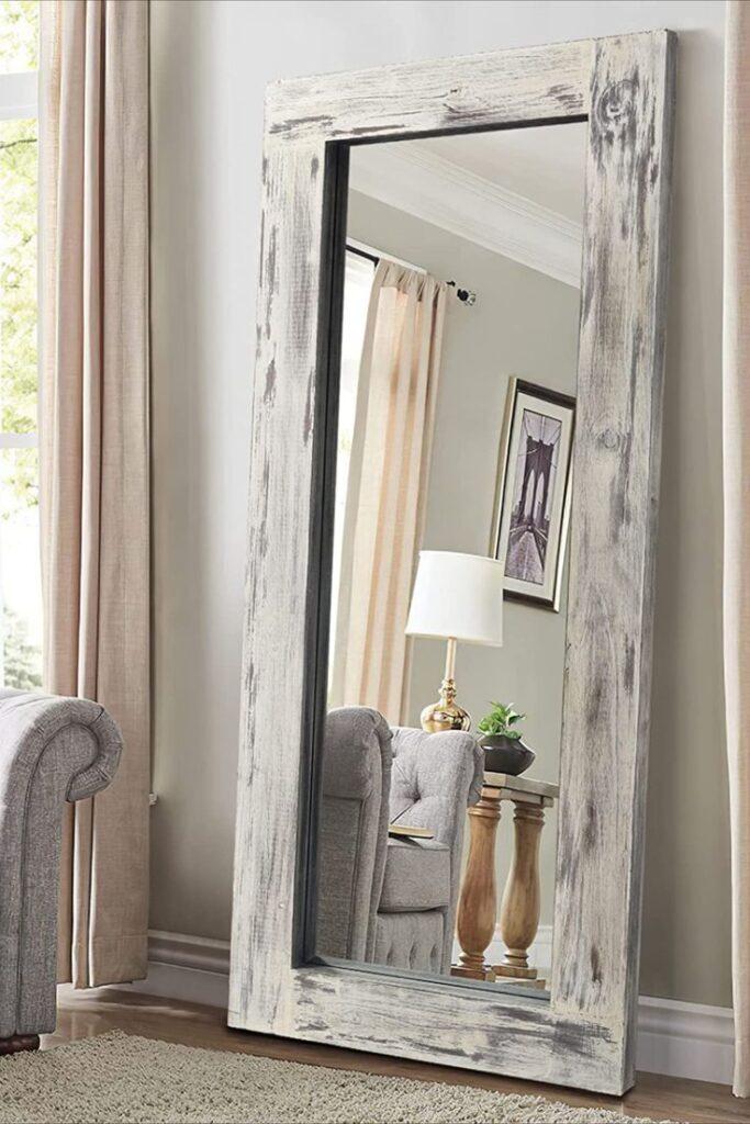 Arched Mirror with Built-in Shelves