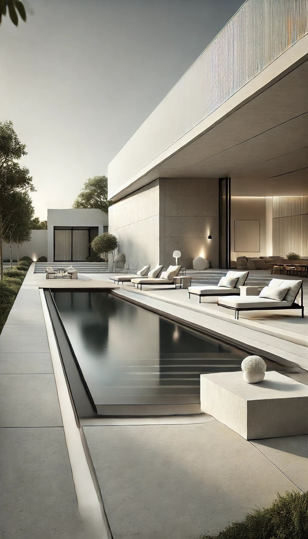 Semi-Inground Backyard Pool Design