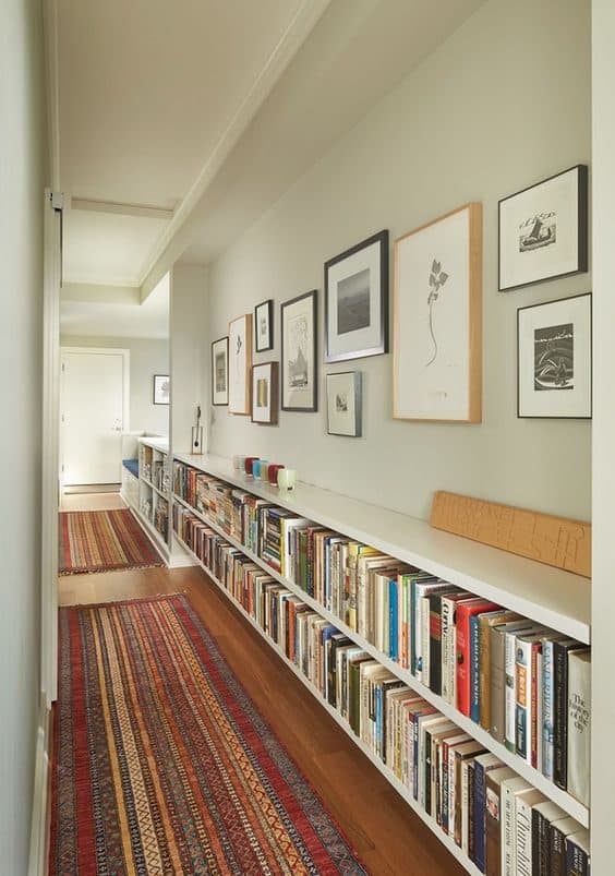 Bold Monochrome Library with Striking Details
