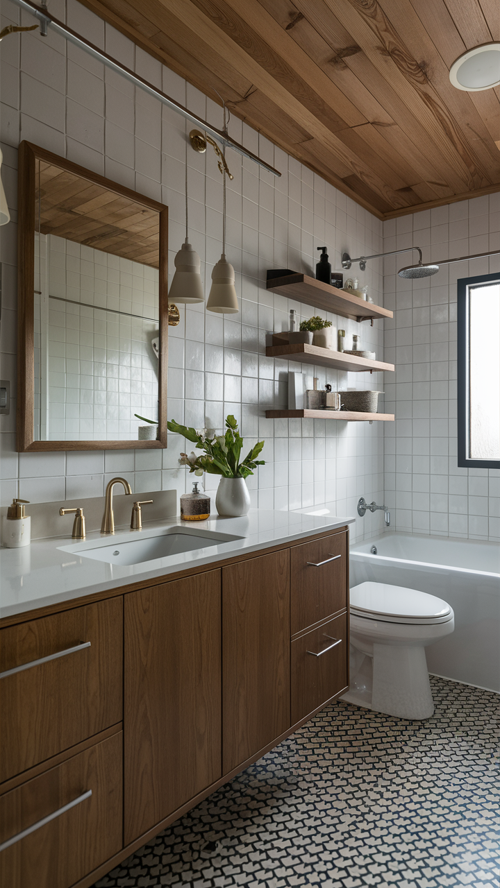 Polished Minimalism with Bold Accent Tiles