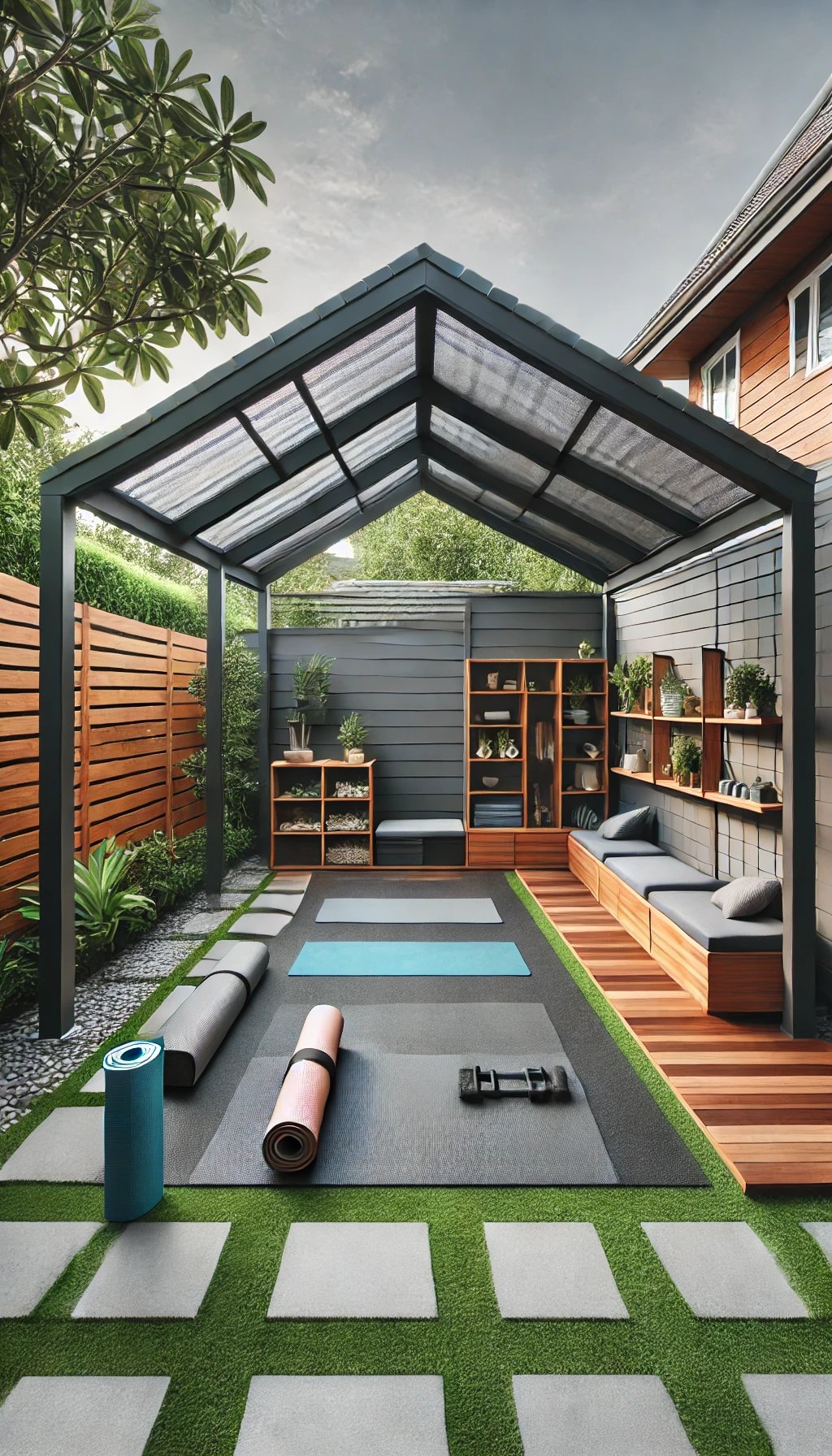 Vibrant Backyard Nook with Playful Decor