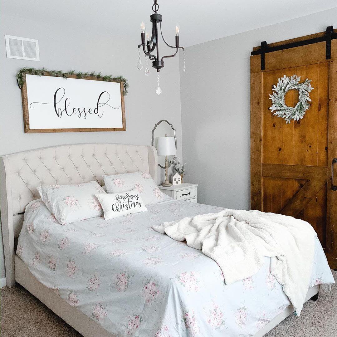 Artisanal Chevron Barn Door with Color Accent