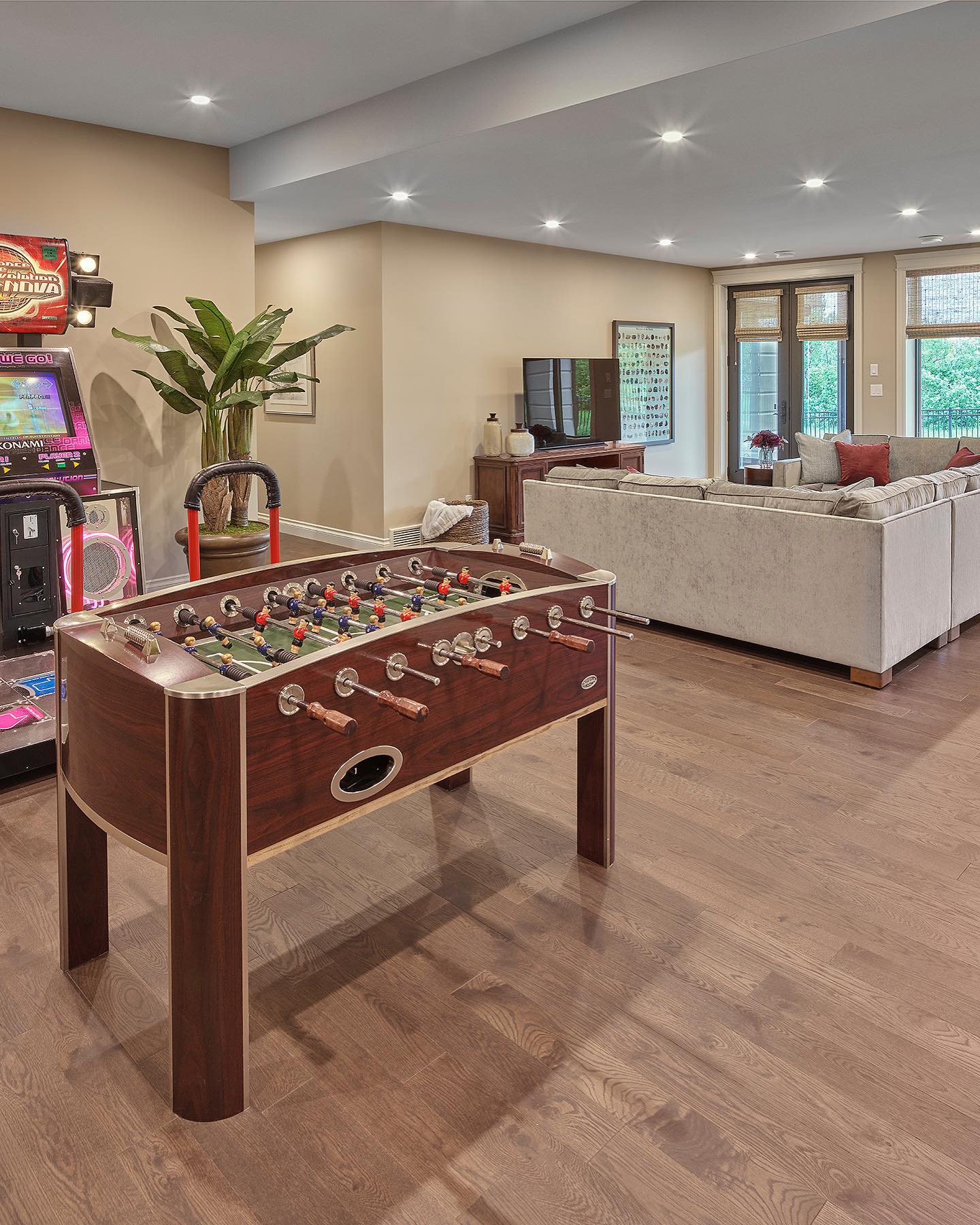 Family-Centric Basement with Contemporary Warmth