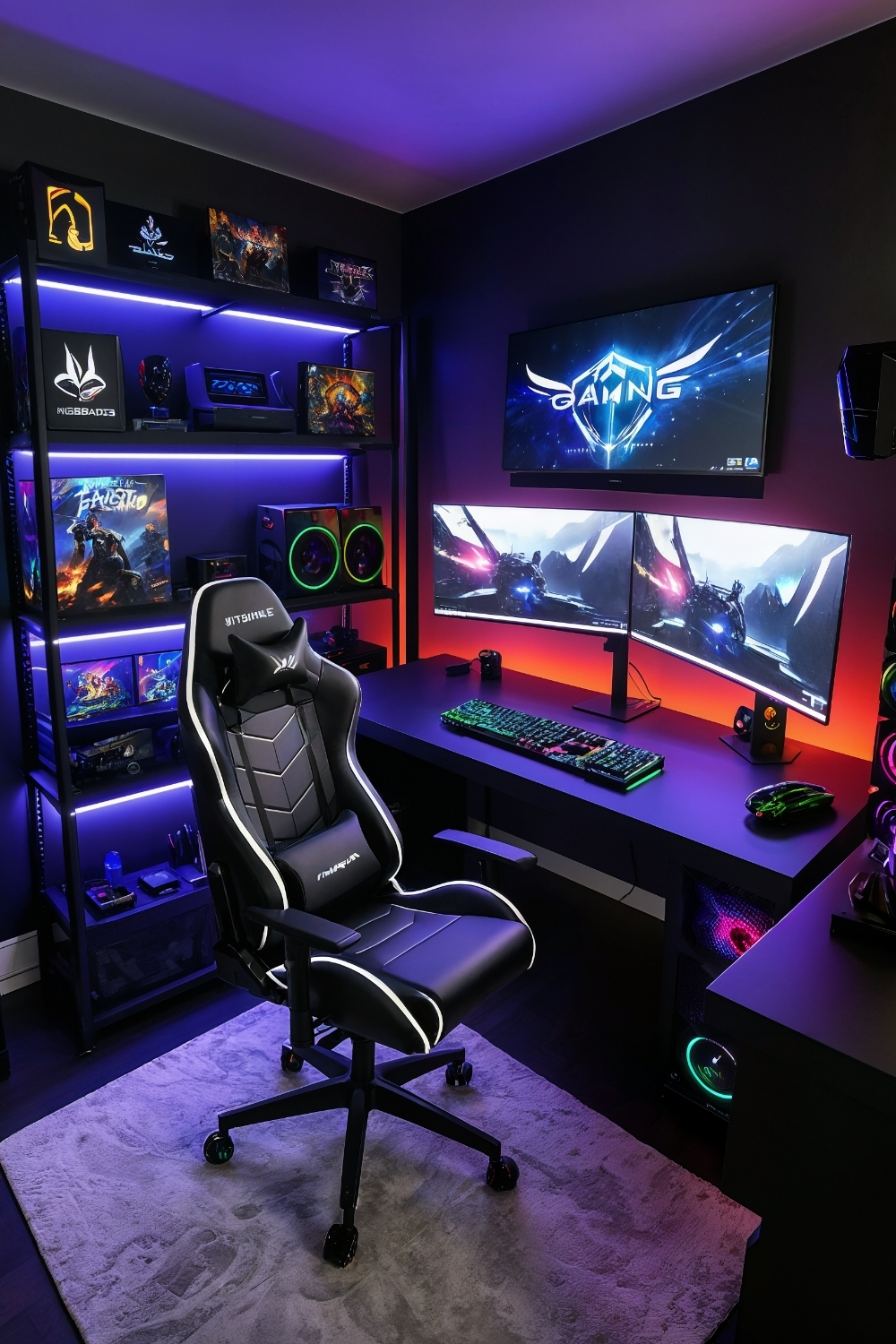 Industrial Gaming Room Design