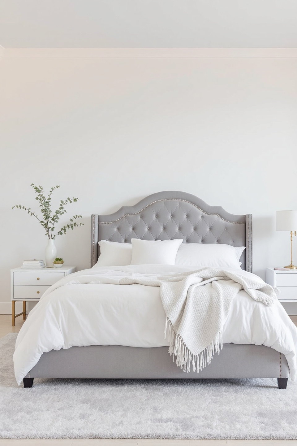 Rustic Upholstered Headboard with Earthy Tones