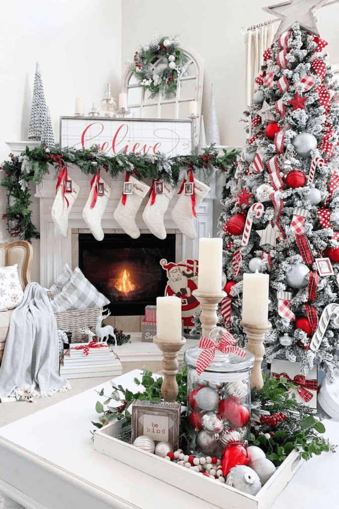 Modern Boho Christmas Living Room