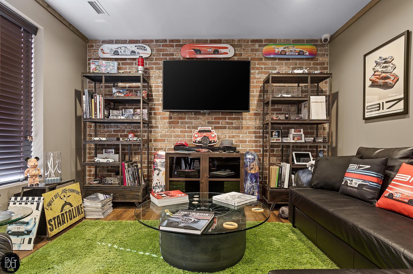 Industrial Chic Garage Retreat