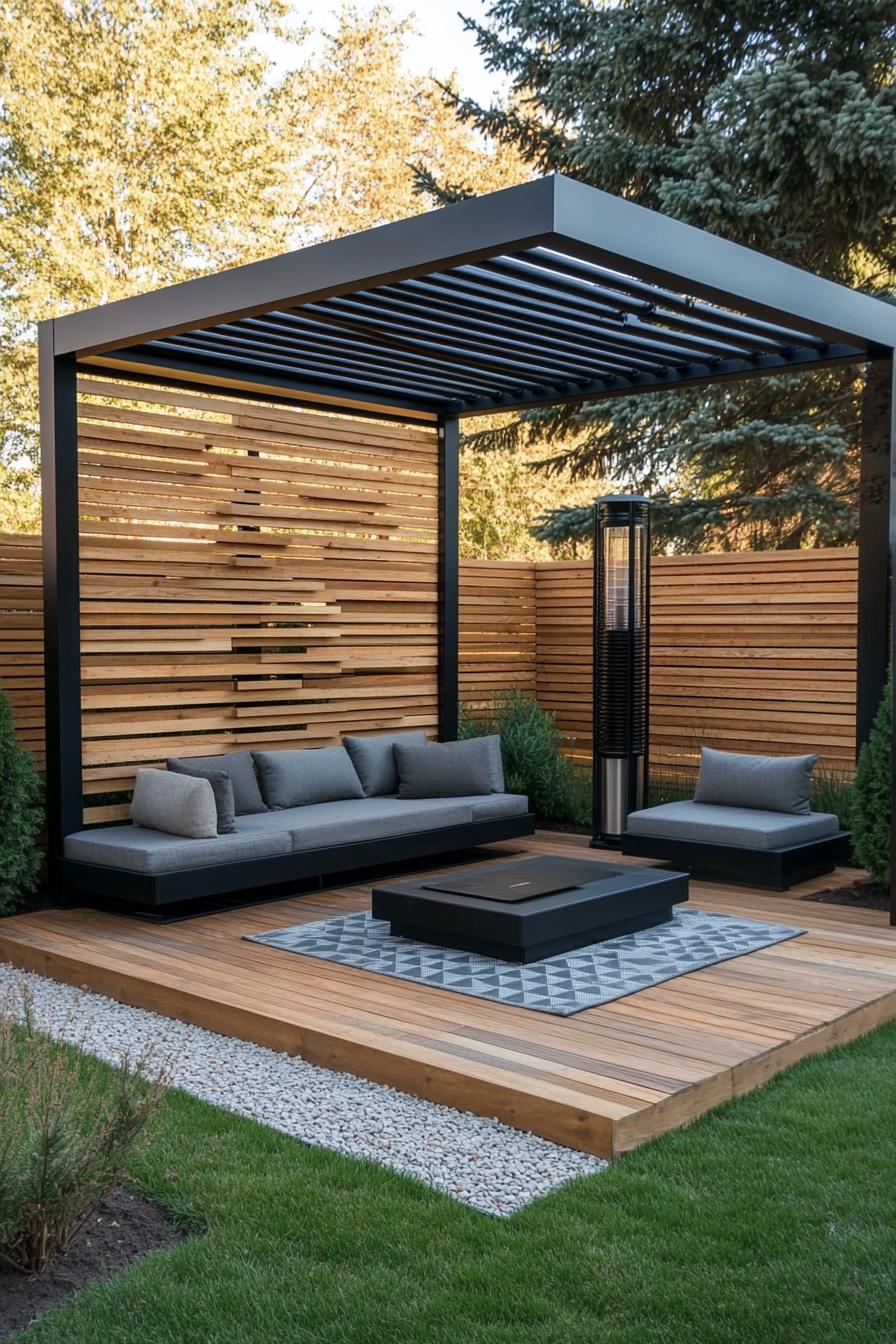 Industrial Modern Gazebo with Glass Elements