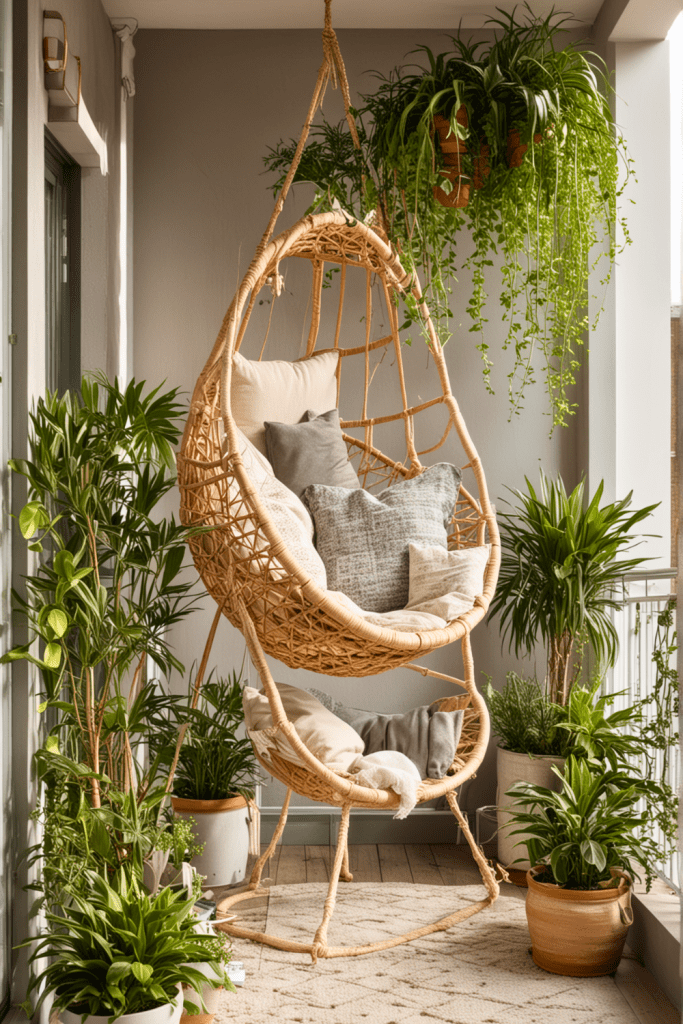 Cozy Balcony with Layers of Muted Tones