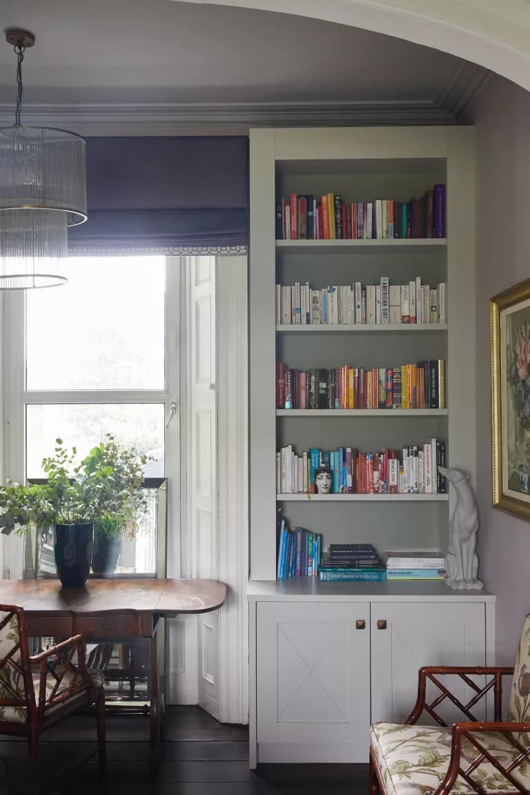 Playful Color Accents in Contemporary Shelving
