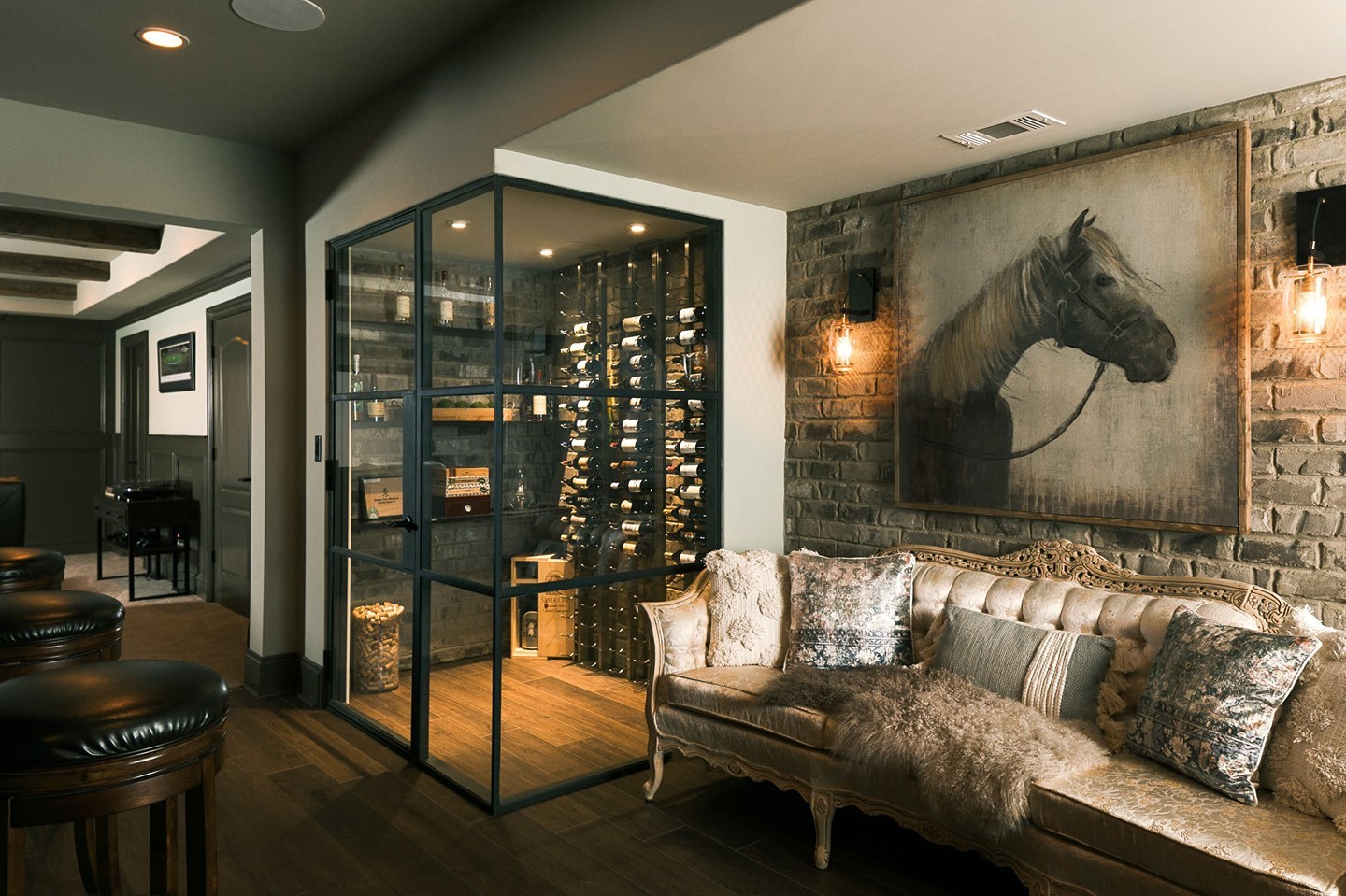 Contemporary Family-Friendly Basement Retreat