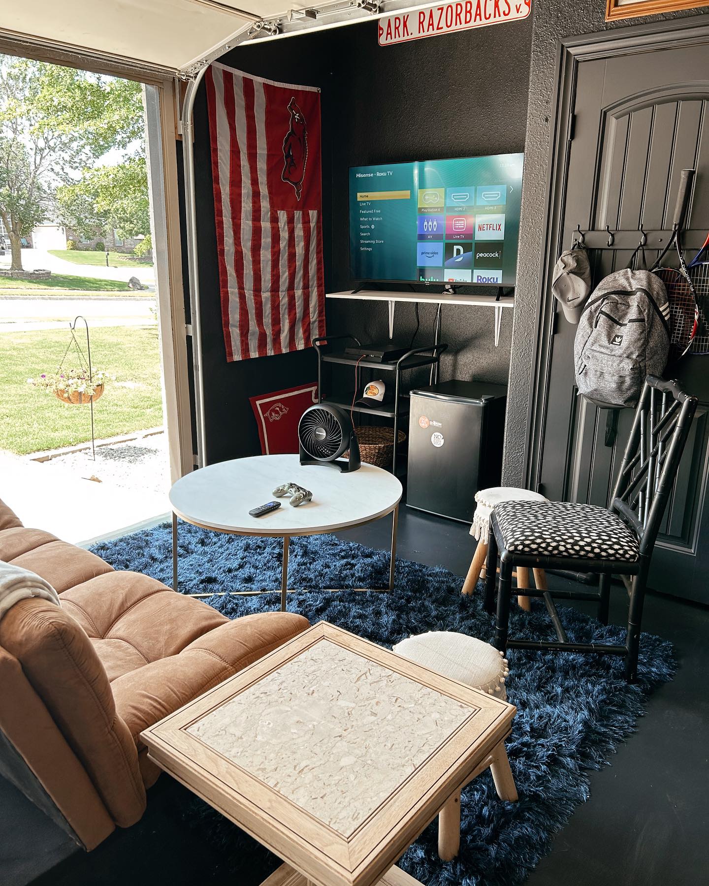 Playful but Polished Garage Hangout