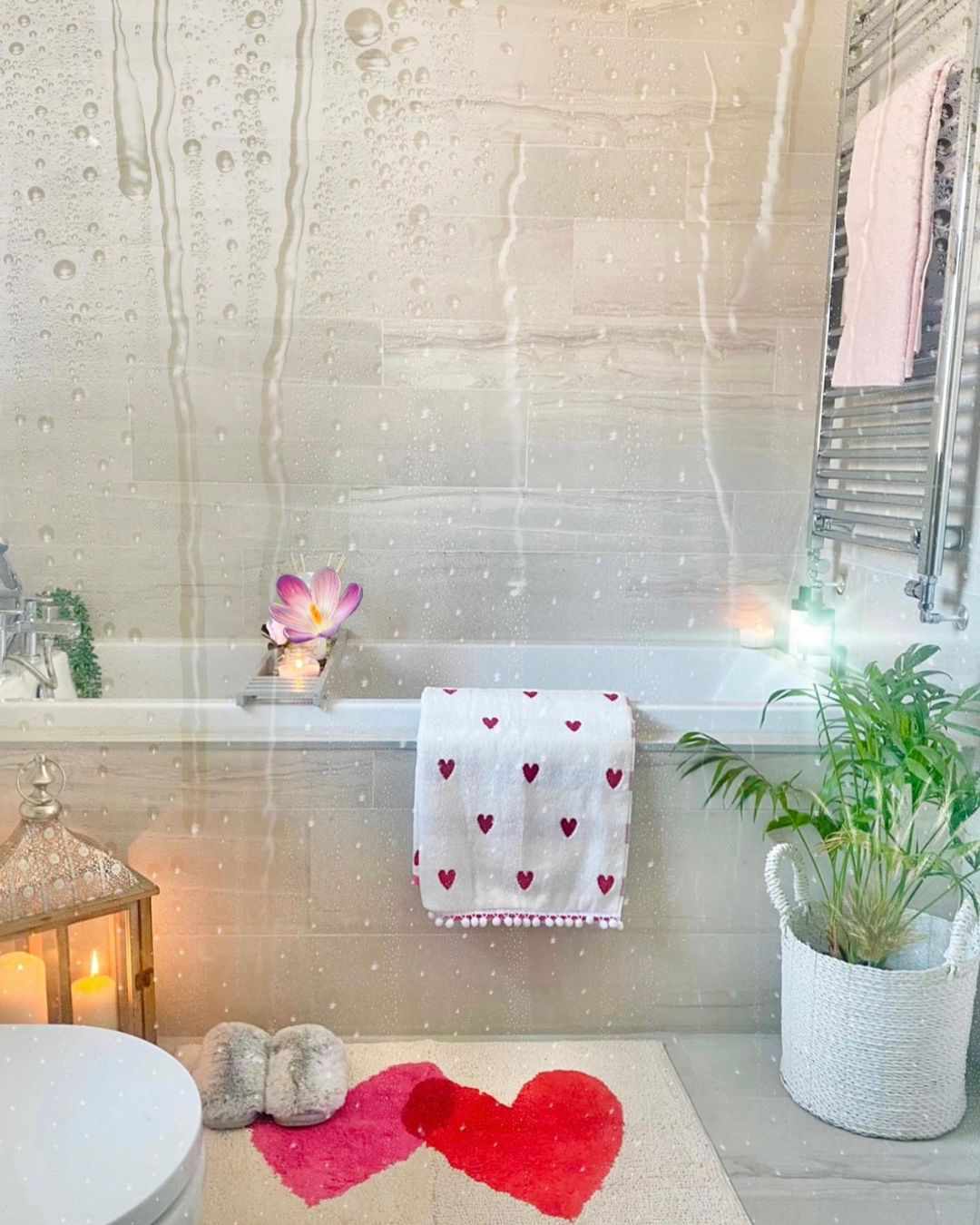 Pastel Geometric Bathroom Rug