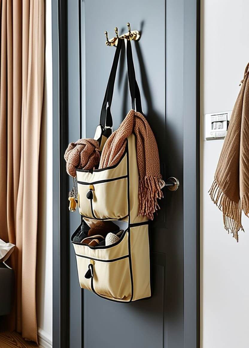 Wall-Mounted Storage Solution in Bedroom