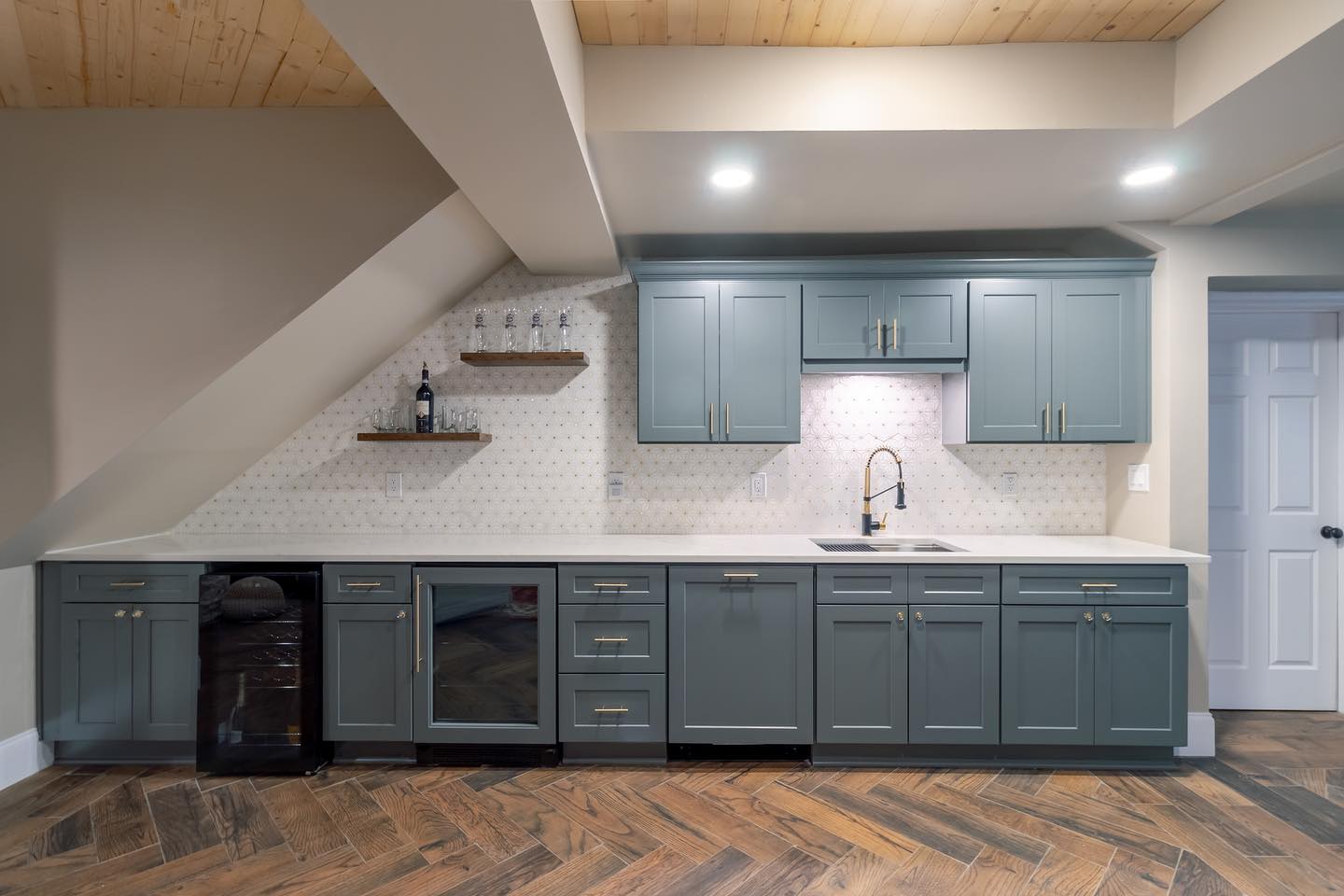 Minimalist Elegance in a Finished Basement