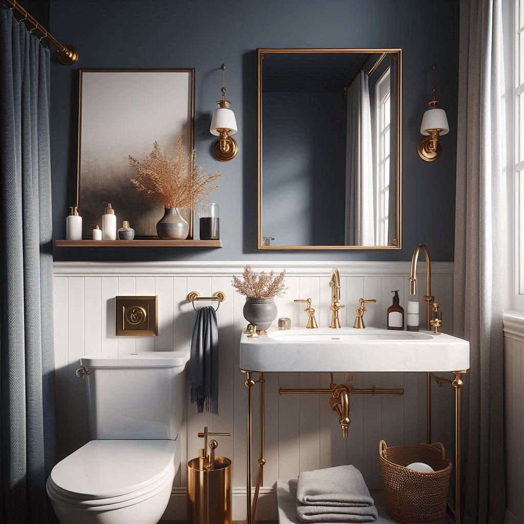 Intricate Mosaic Details in Modern Blues