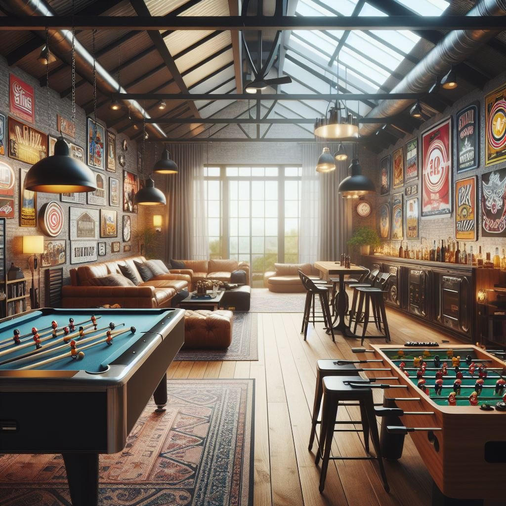 Contemporary Pool Table Retreat