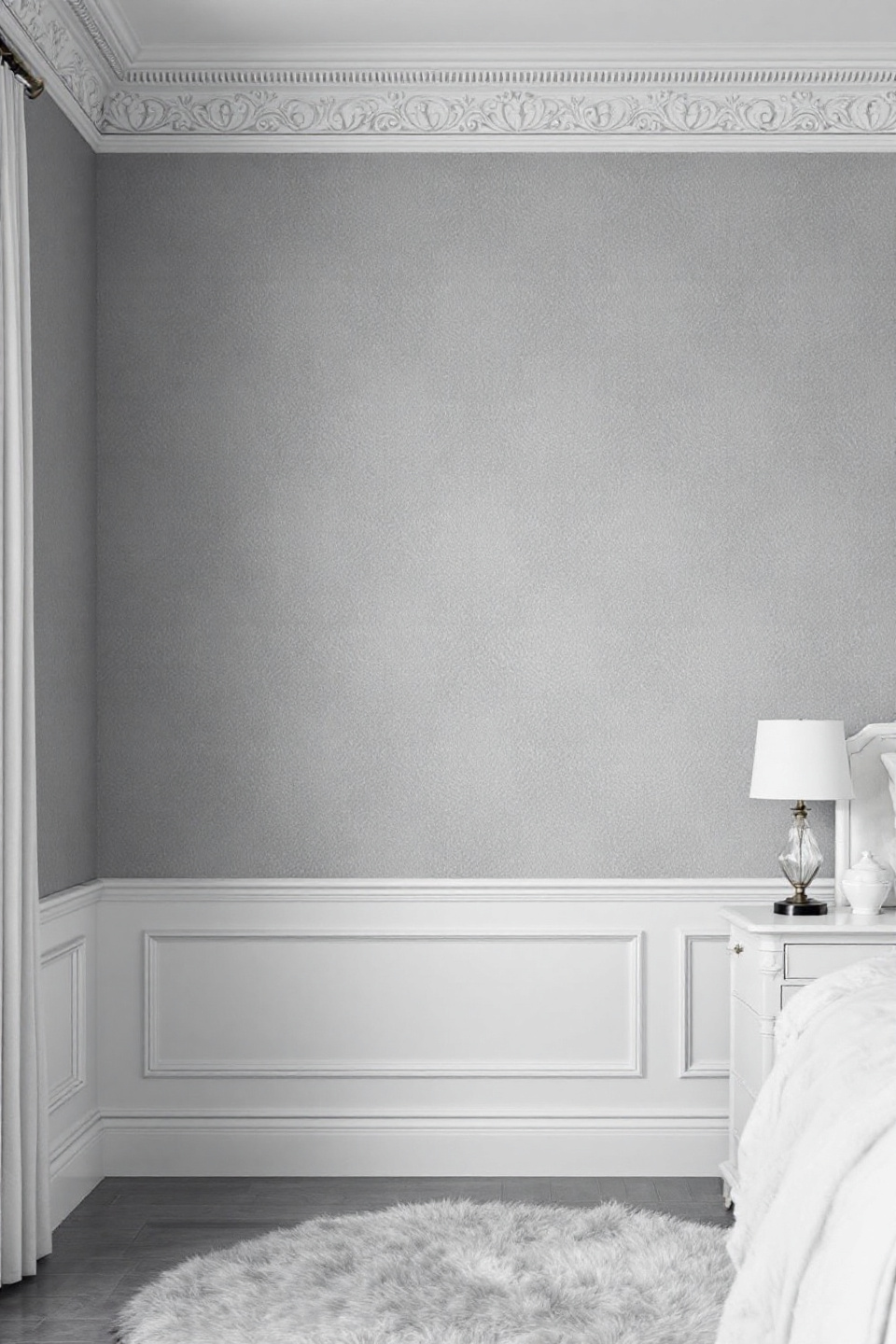 Soft Upholstered Headboard in Neutral Tones