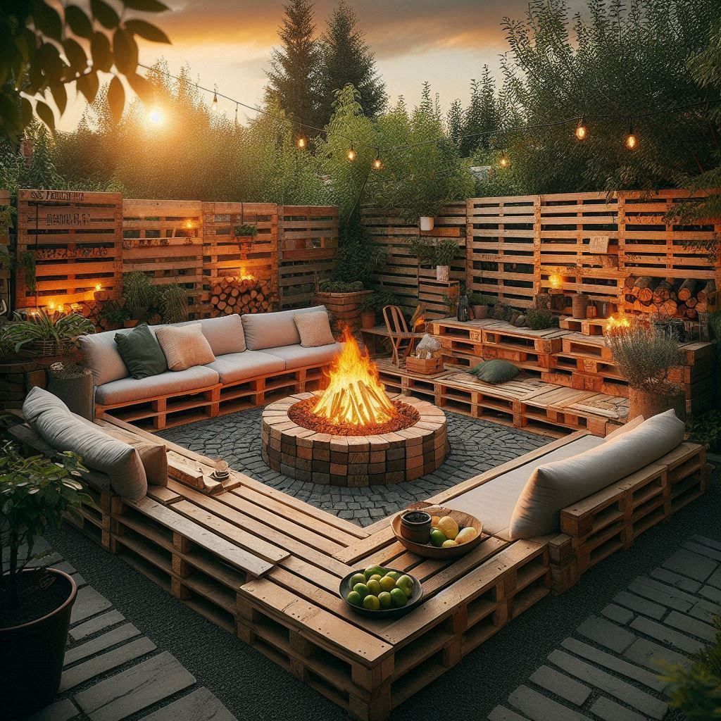 Chevron Pattern Wooden Privacy Fence