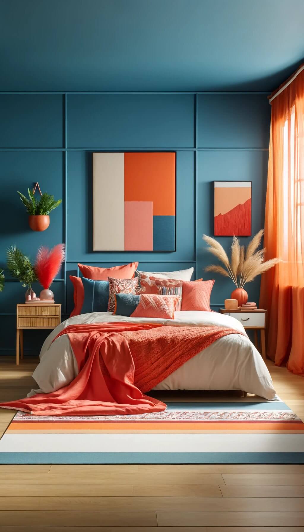 Blue Walls with Luxurious Layered Textures
