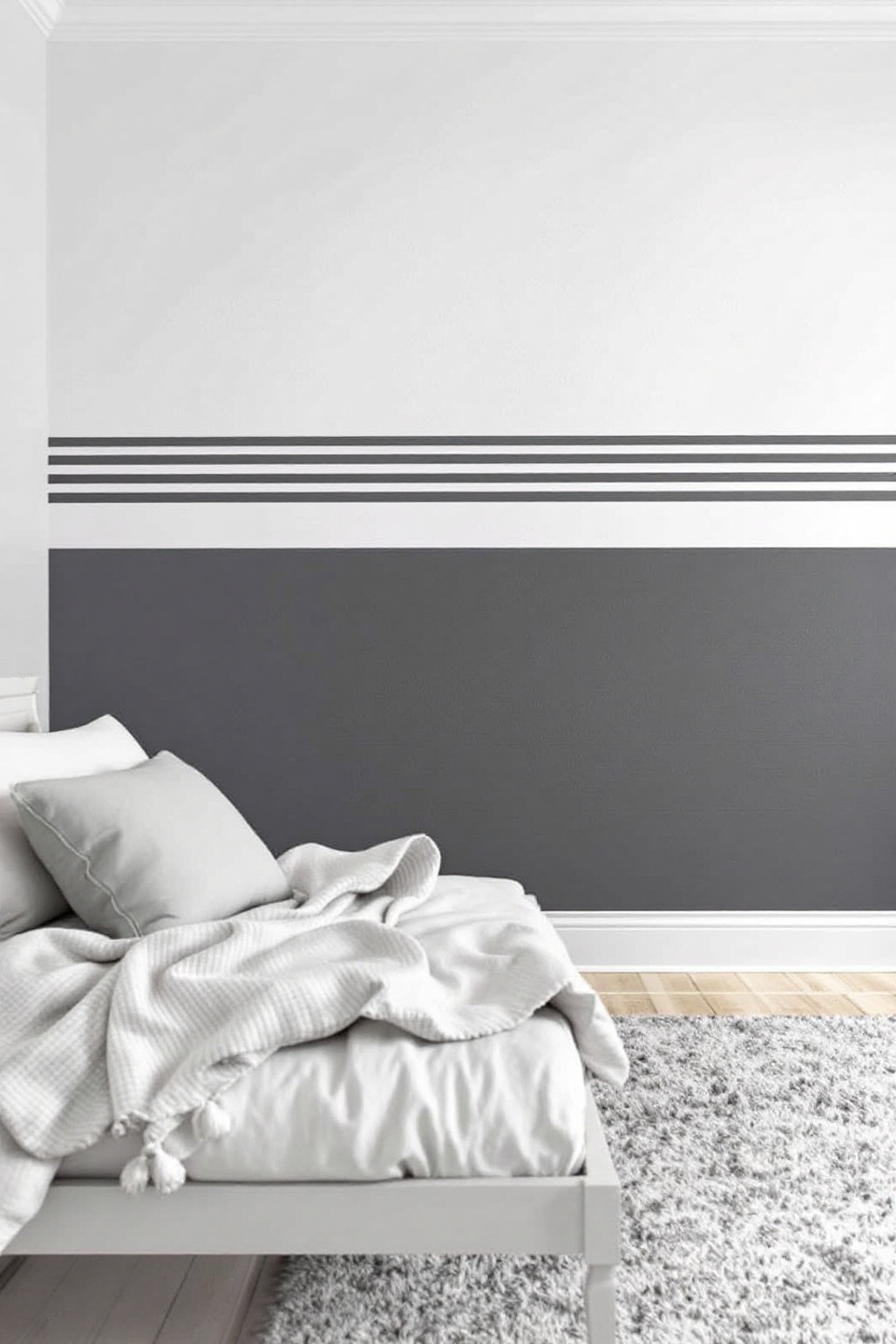 Minimalist Gray Upholstered Headboard