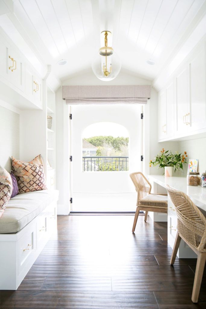 Coastal Serenity with Built-In Shelves