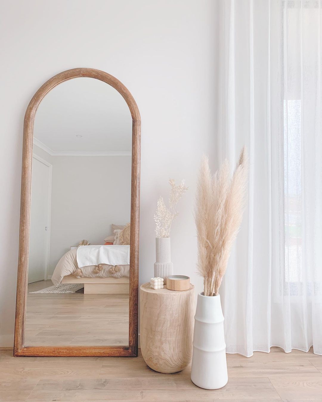 Classic Tilted Wall Mirror with Sophistication