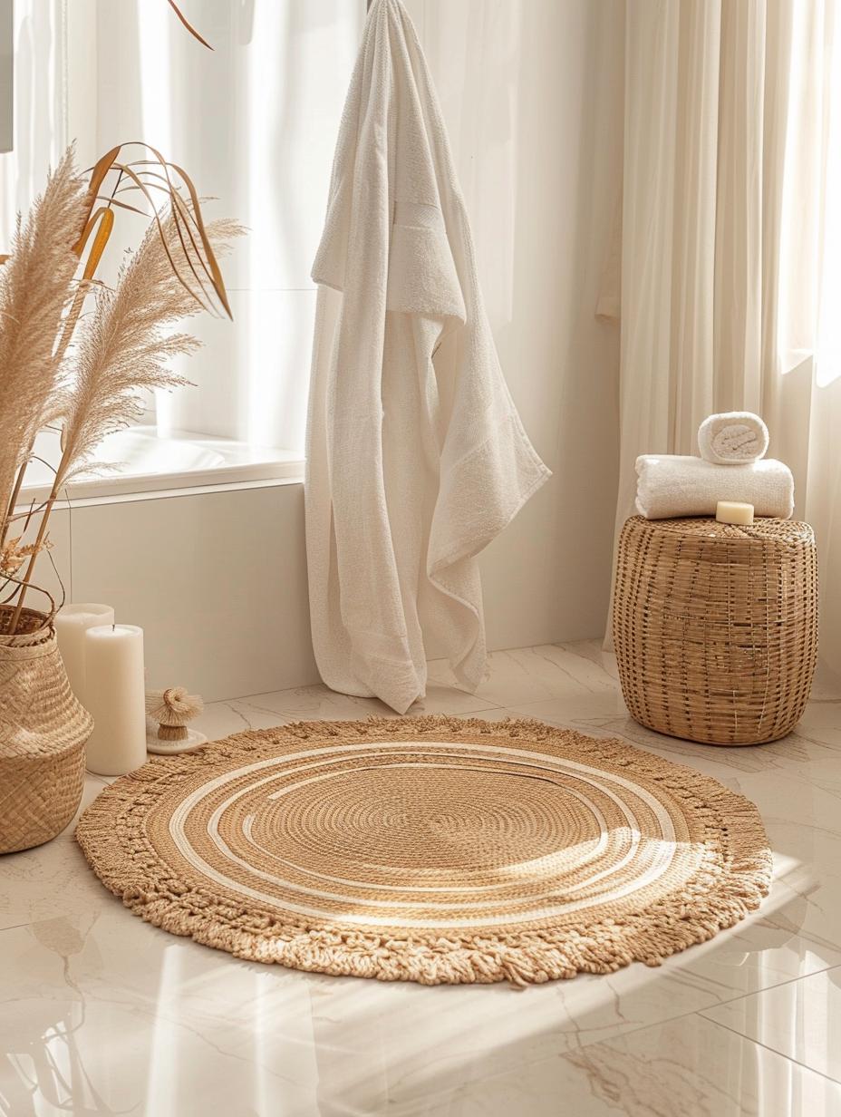Bohemian Jute Bath Rug