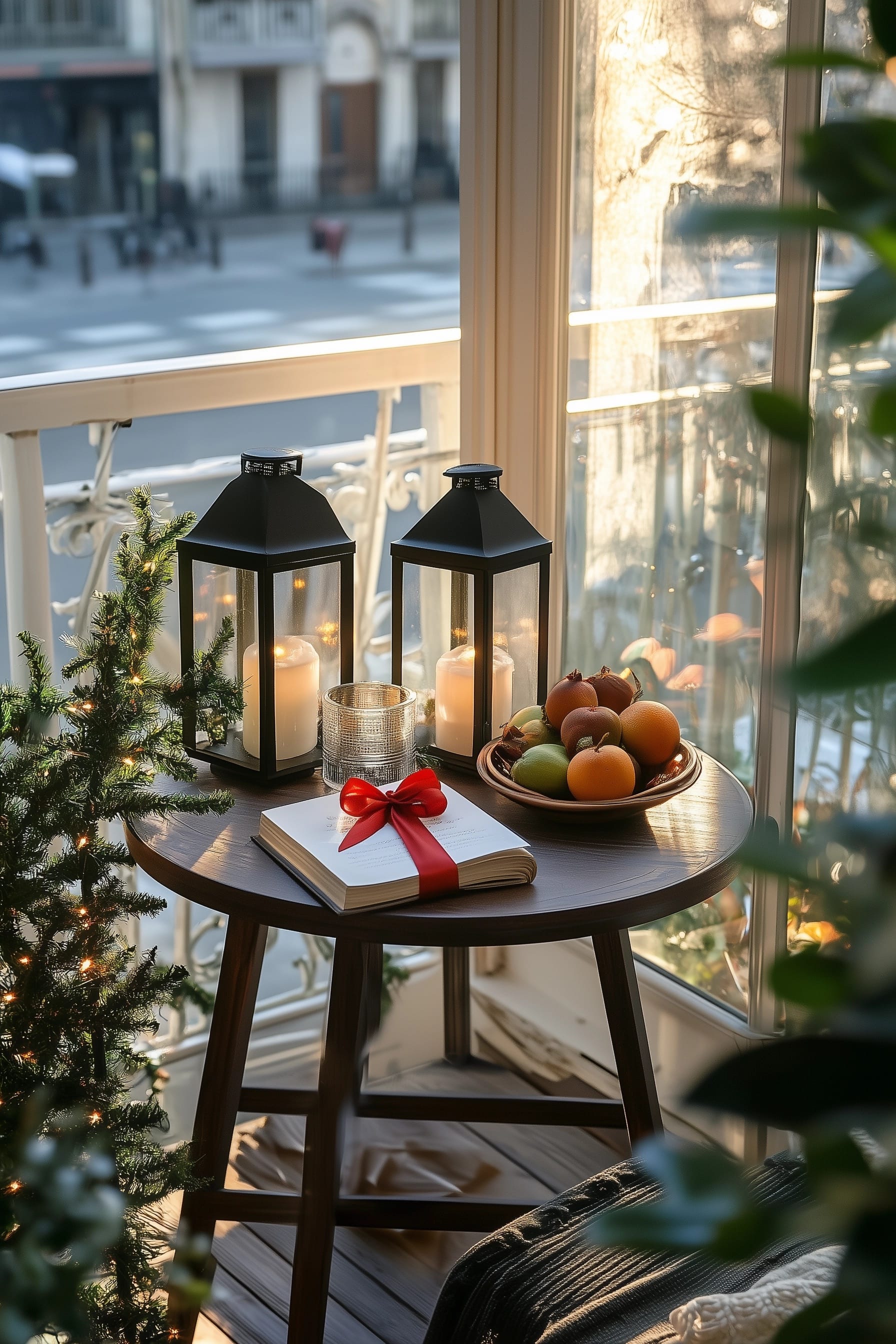 Delightful Christmas Balcony Nook