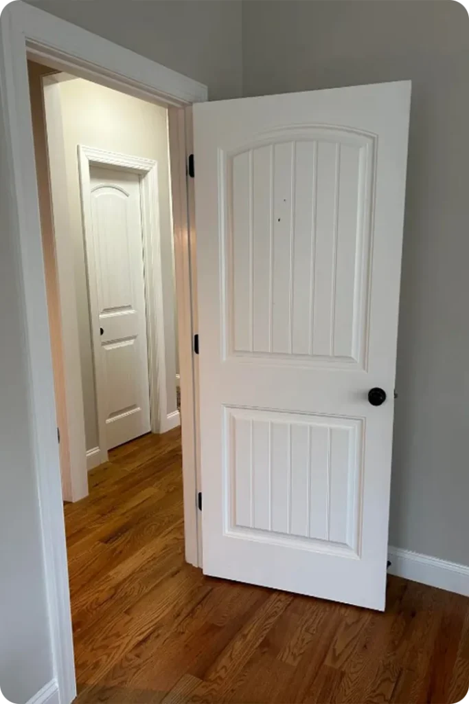 Classic White Door in Minimalist Setting