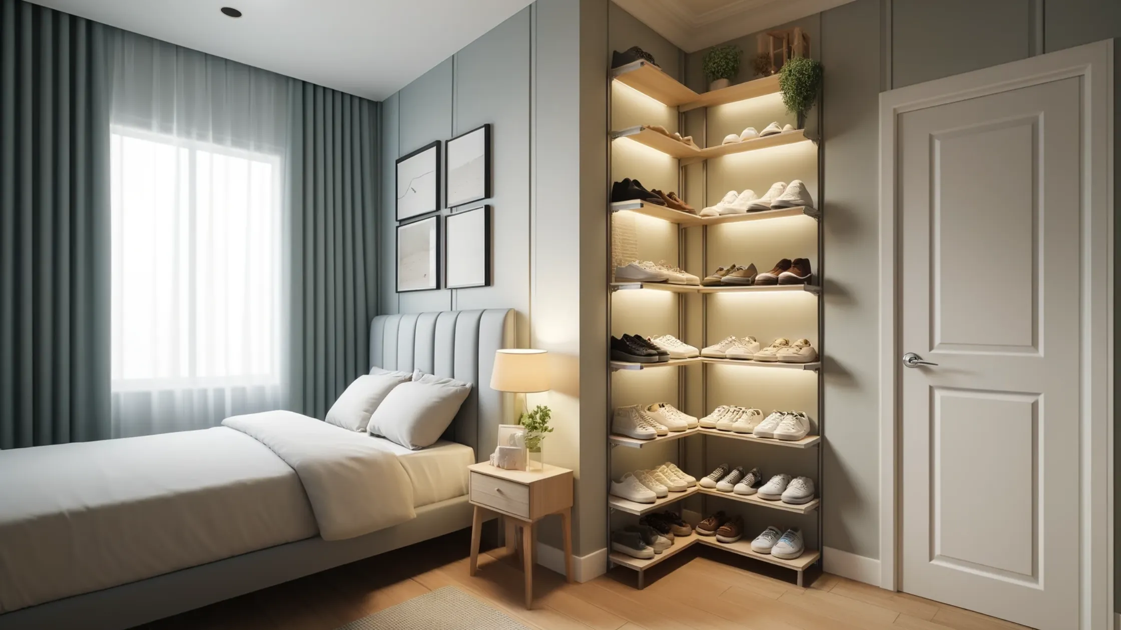 Corner Shoe Shelves