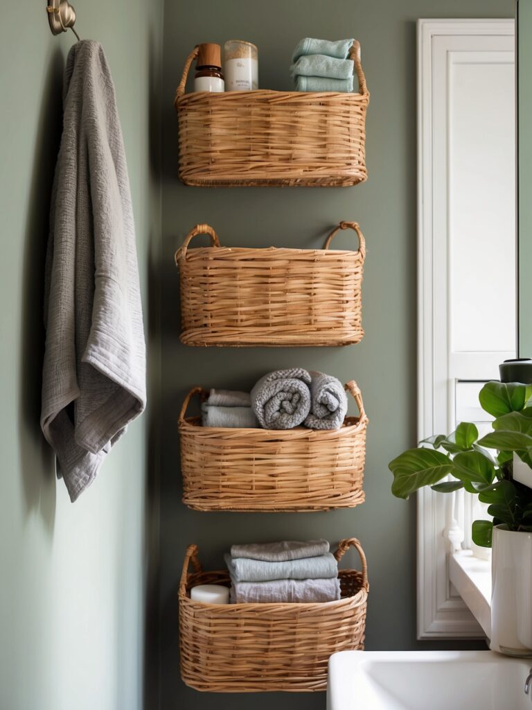 Keep Essentials Visible in Open Bathroom Storage