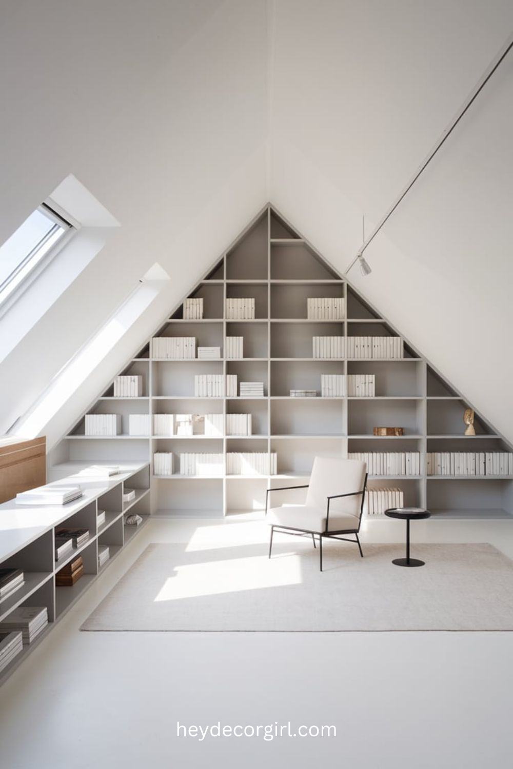 Minimalist Attic Library Design for Compact Spaces