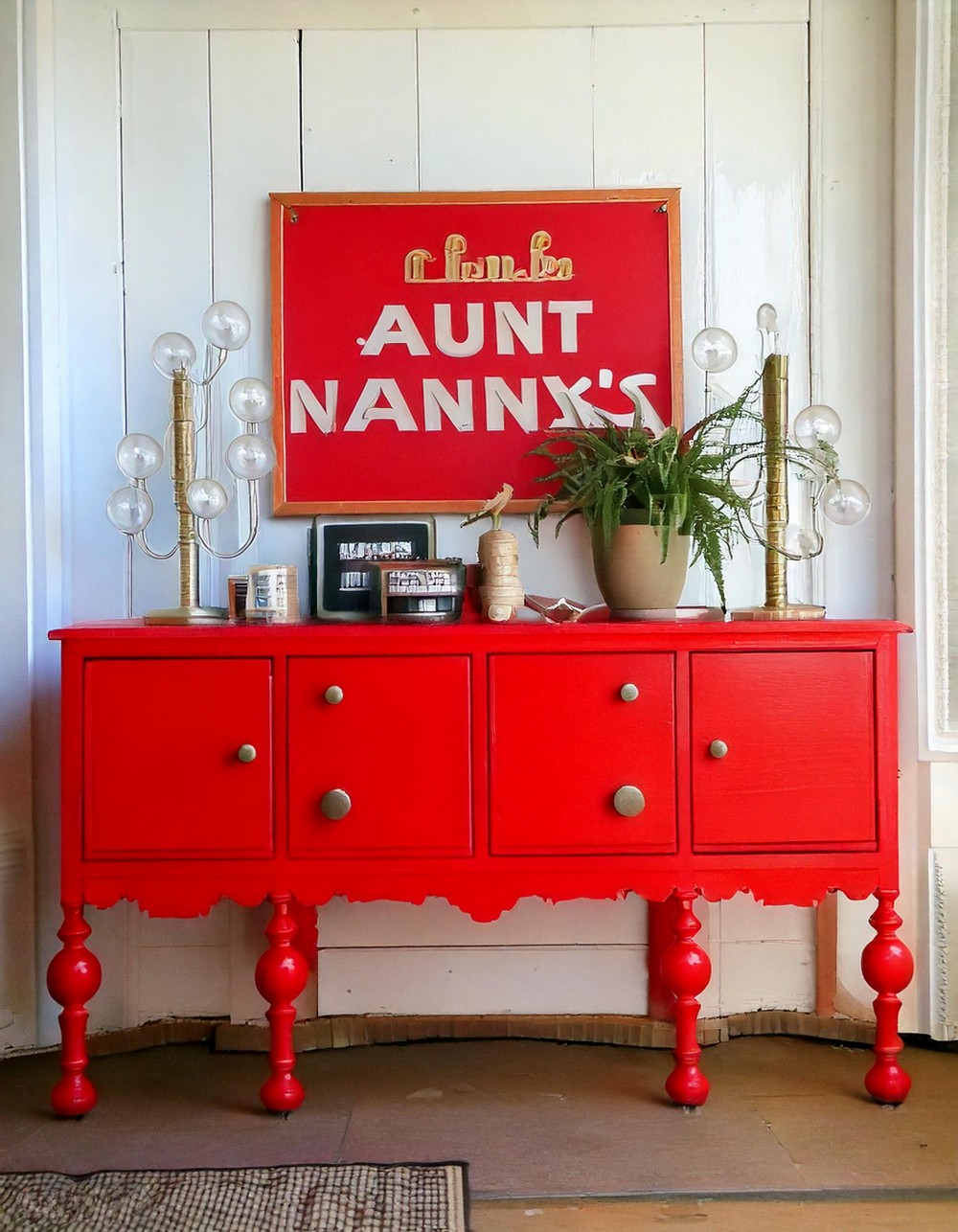 Vintage Character – Old Storefront Sign Accent Wall