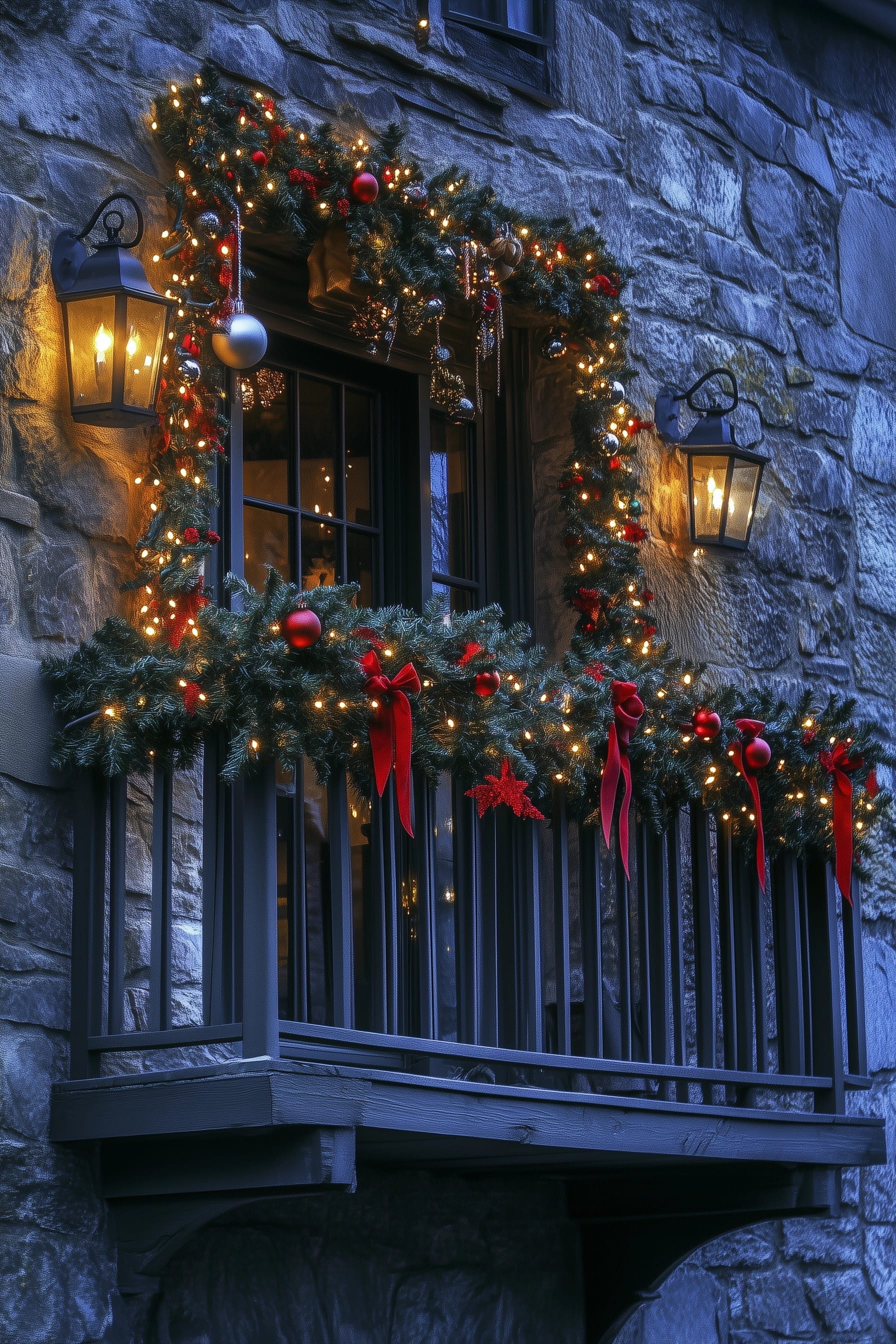 Whimsical Outdoor Apartment Holiday Decor