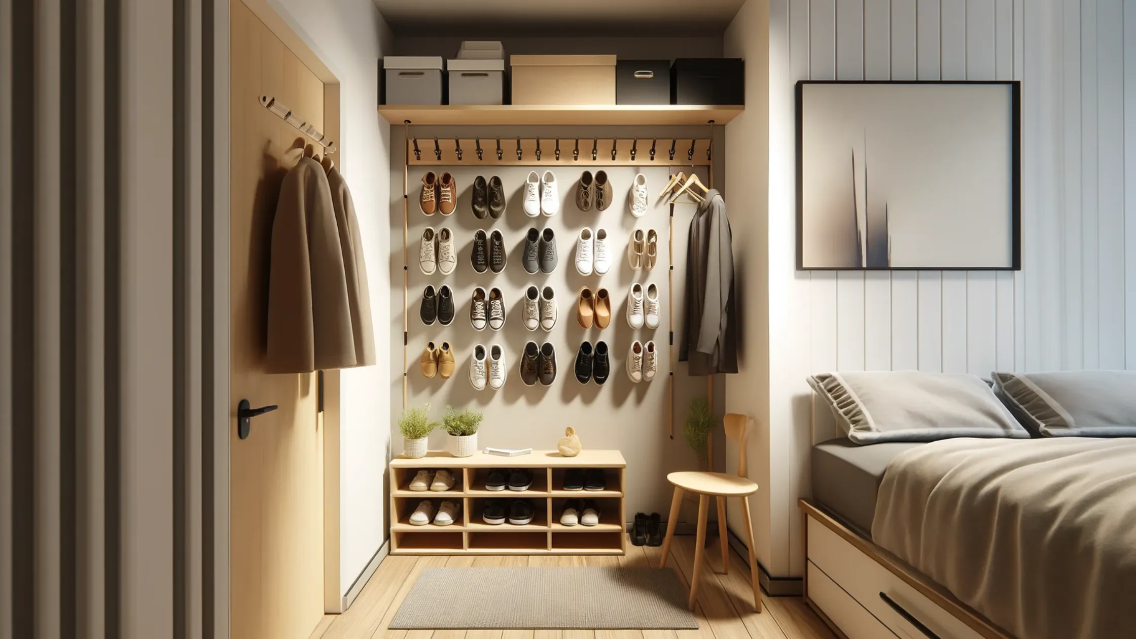 Pegged Shoe Rack
