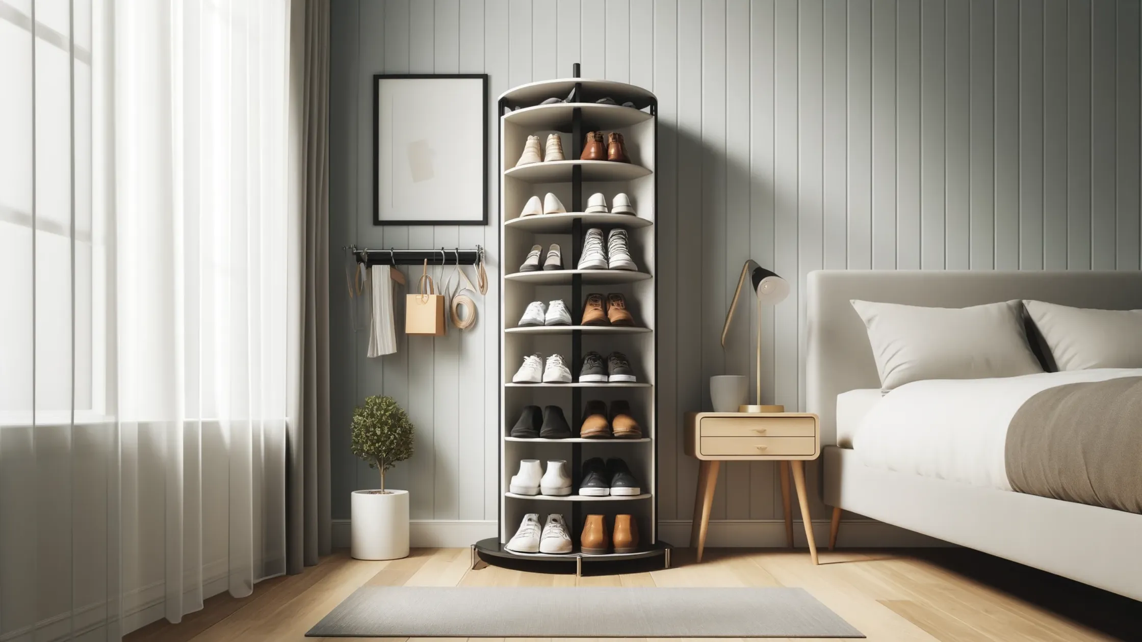 Rotating Shoe Rack