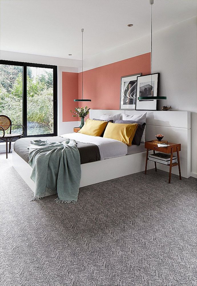 Bedroom with Neutral Carpet and Soft Wooden Accents