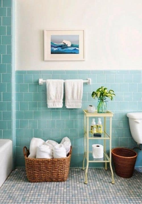 Bathroom Decor with Framed Artwork