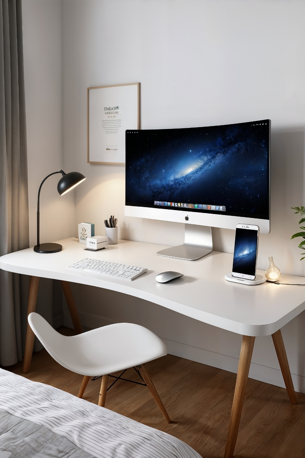 Edgy Futuristic Setup with Neon Highlights