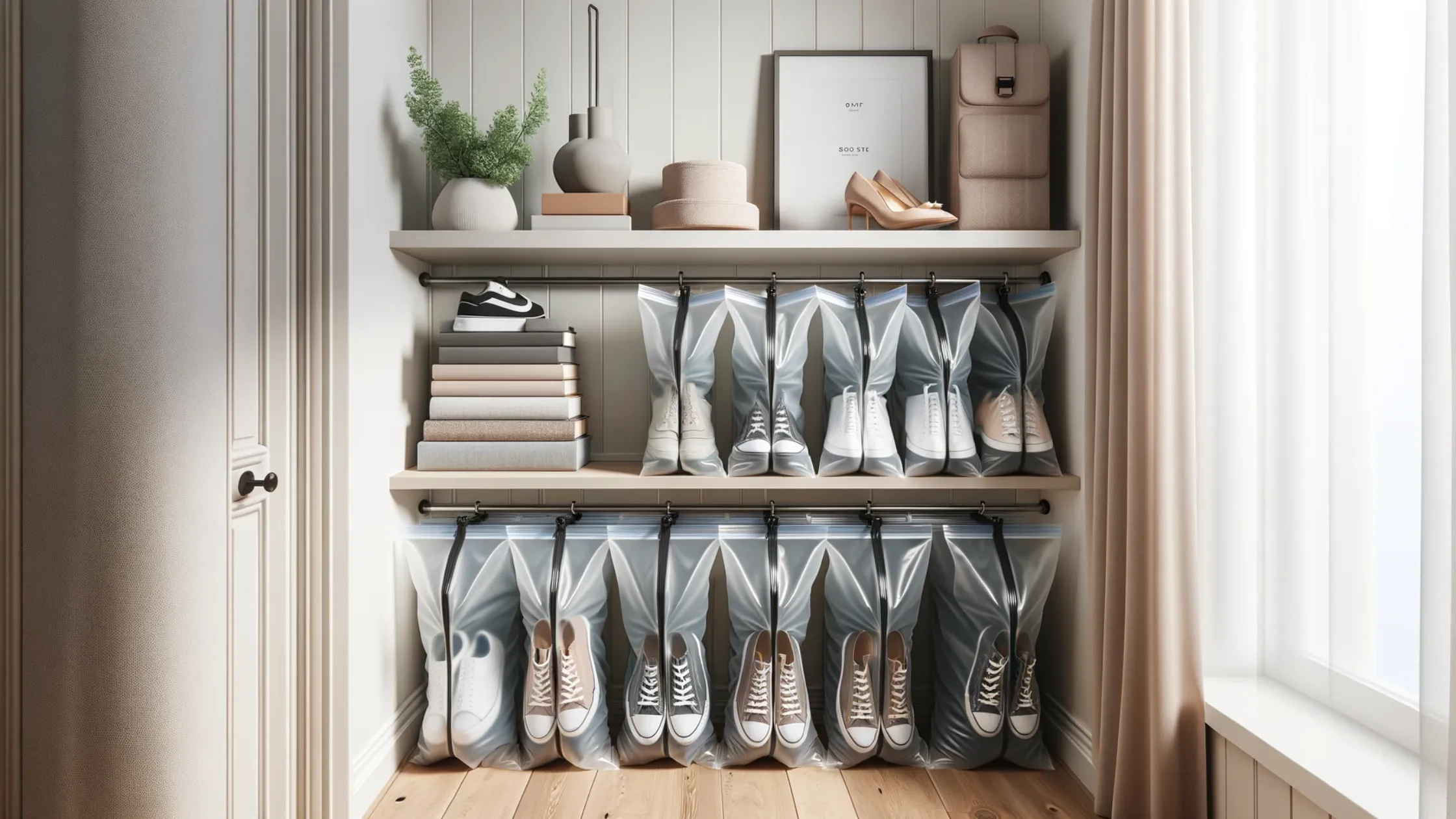 Vacuum-Seal Bags for Seasonal Shoe Storage