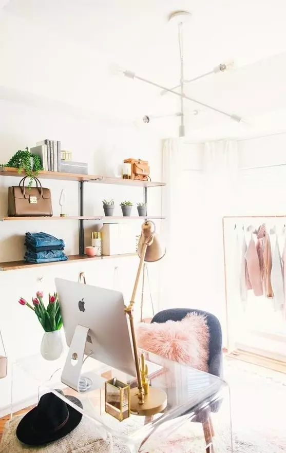 Cute and Glam Cloffice with Feminine Touches