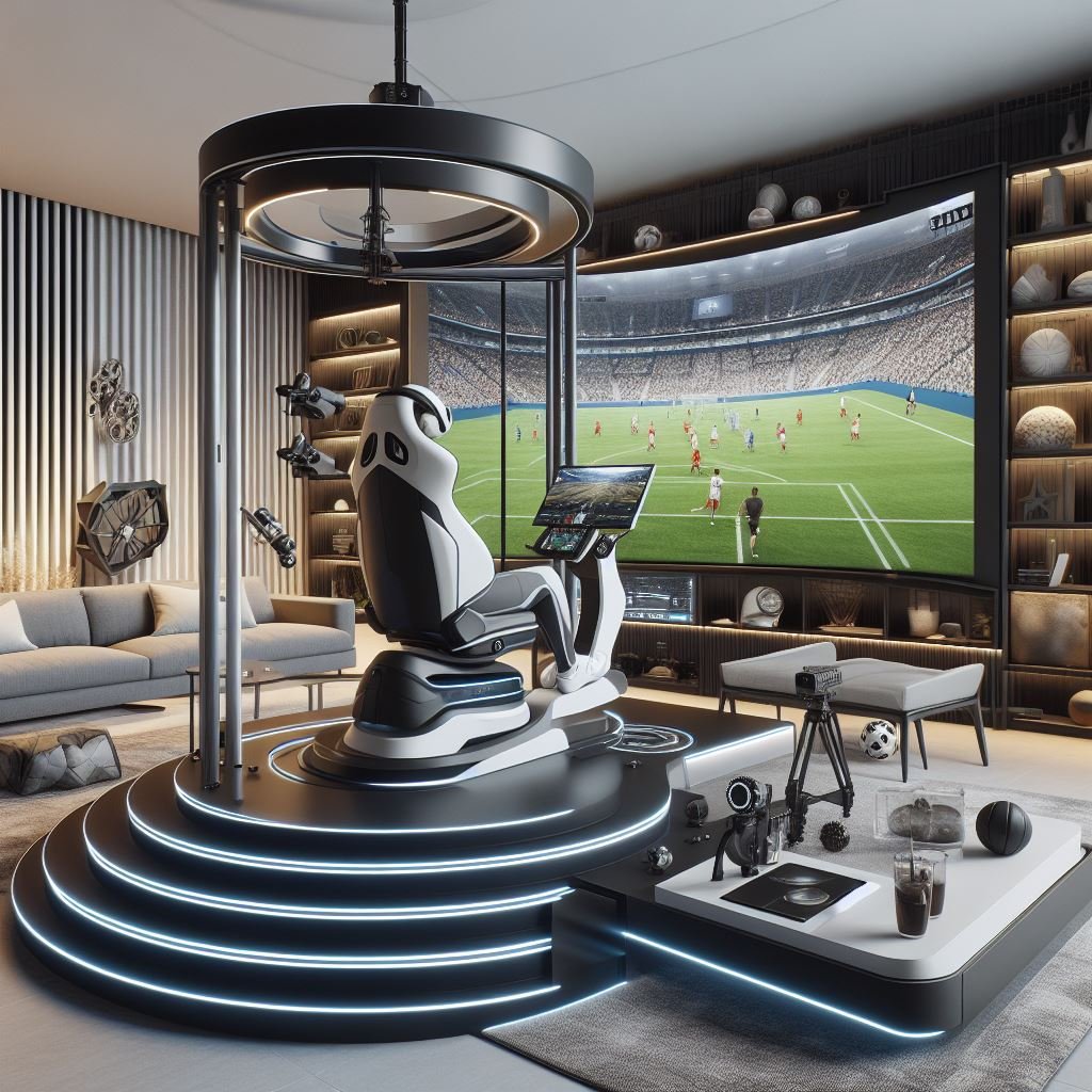 Retro-Futuristic Neon Gaming Lounge