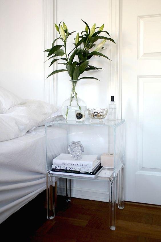 Acrylic Nightstands for a Chic, Open Feel