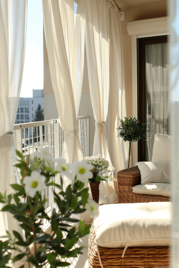 Corner Privacy Screens With Lush Green Accents
