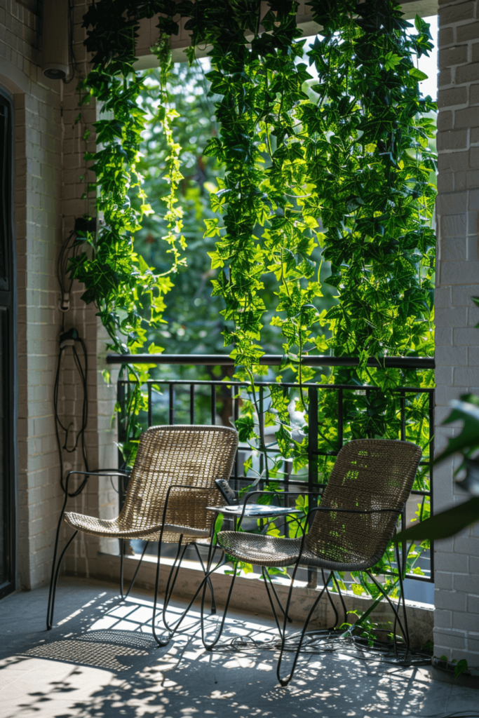 Partitioned Privacy with Hanging Herb Garden