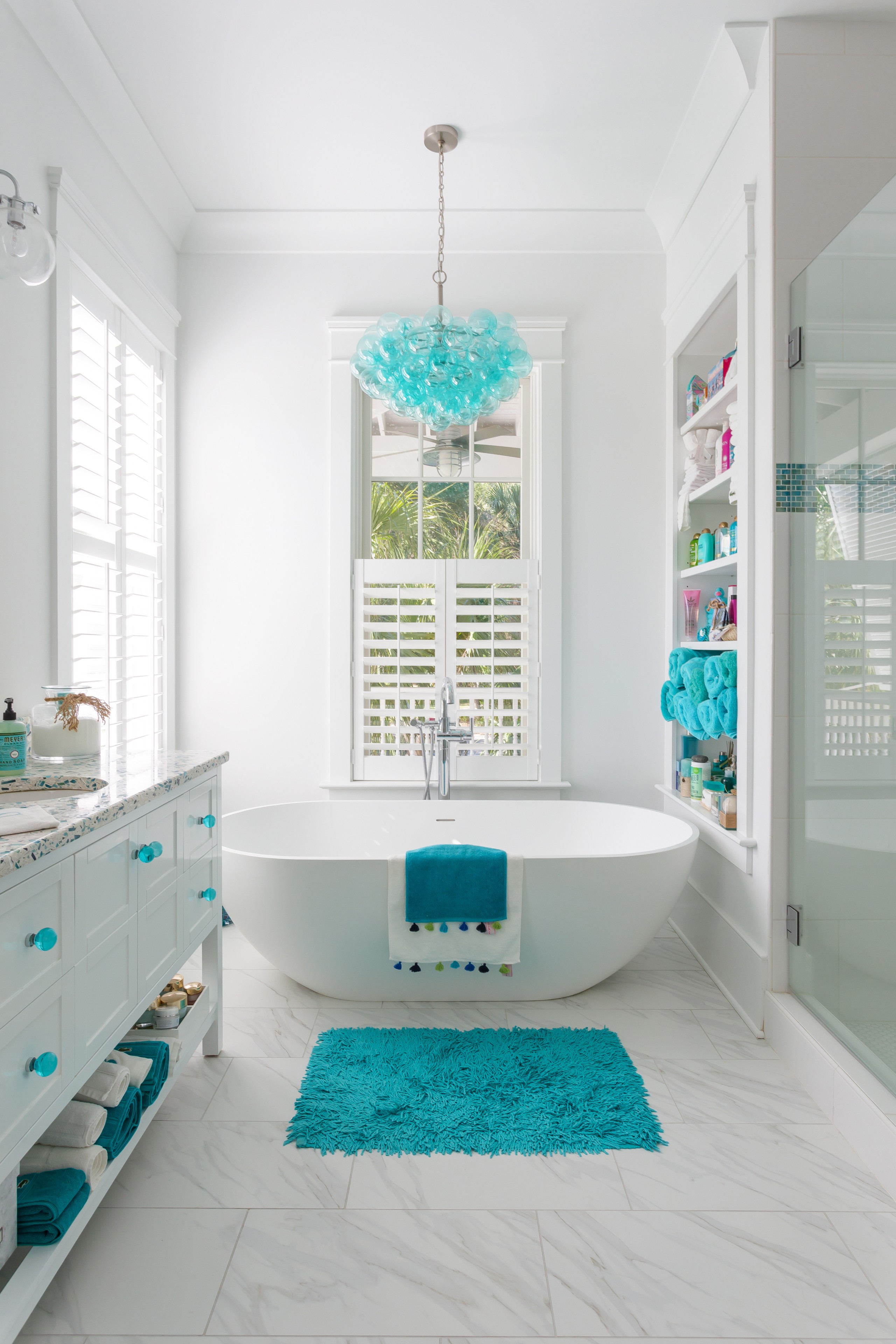 Tranquil Turquoise Mosaic with Organic Accents