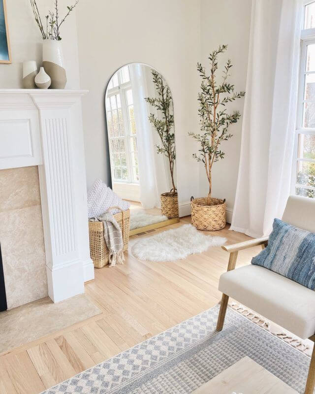 Vintage-Inspired Arched Floor Mirror