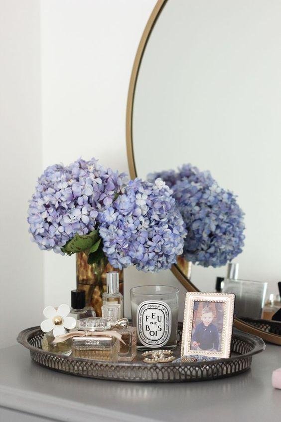 Decorative Trays with Fresh Flowers